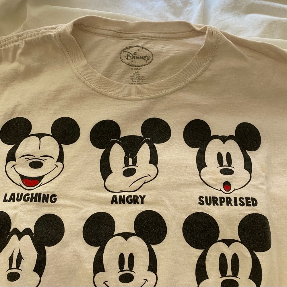 vintage disney mickey mouse different emotions tee